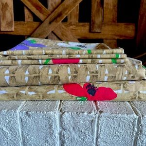 Vintage Bill Blass 80s Springmaid Pippy Flowers on Lattice set